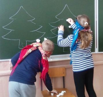 Зимние каникулы 2019-2020 учебный год - 1б класс «В гостях у Деда Мороза»