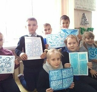 Зимние - Выставка рисунков 2б класса