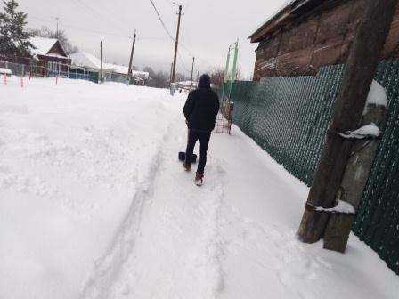 Зимние - Волонтёры 9а класса на трудовом десанте