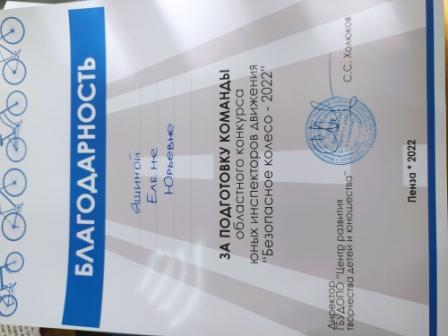 Безопасность движения - Областной этап  «Безопасное колесо-2022»